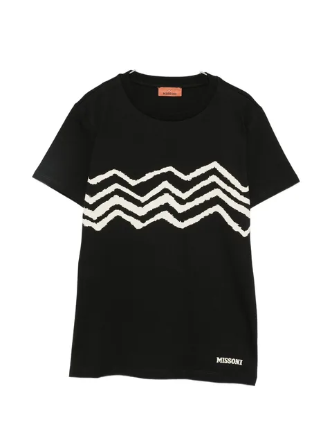 zigzag-print T-shirt