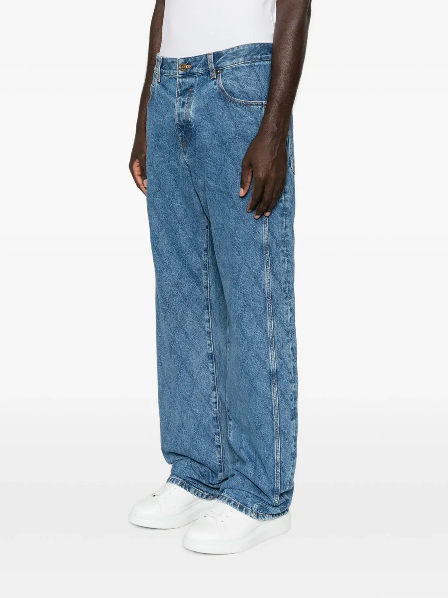 quilted straight-leg jeans 3
