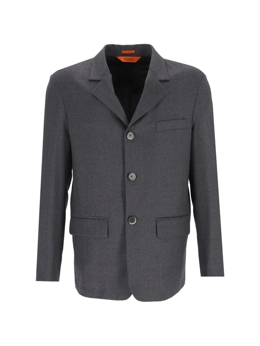 flannel single-breasted blazer 1