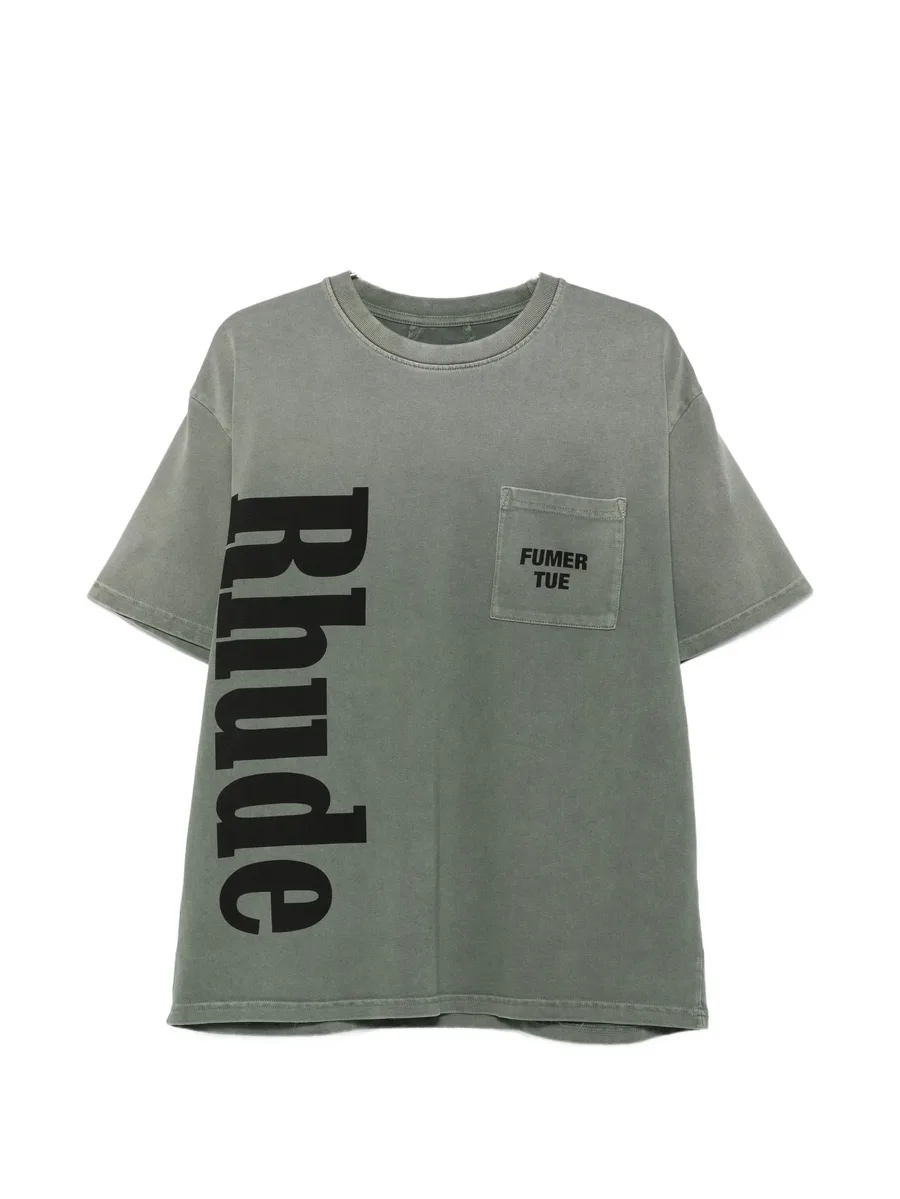 logo-print pocket T-shirt 1