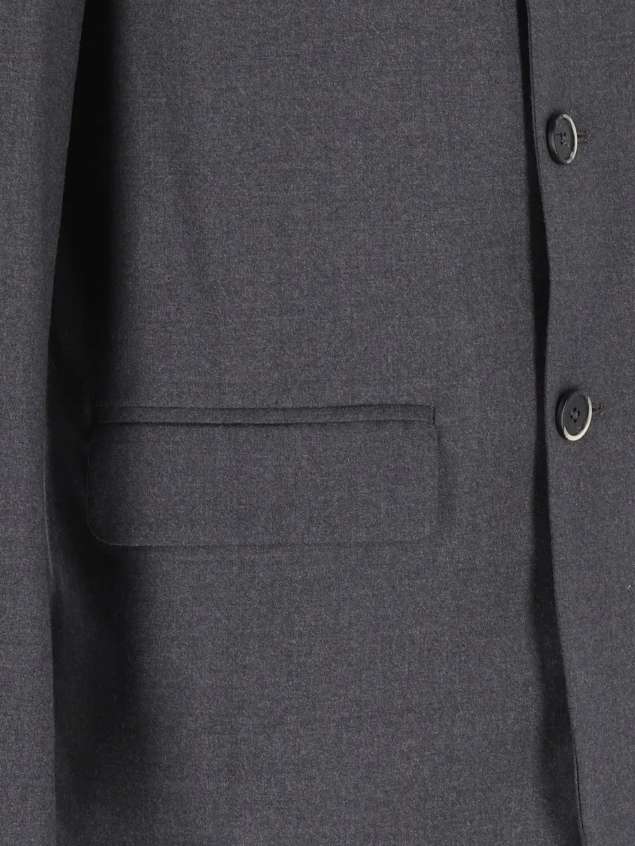 flannel single-breasted blazer 3