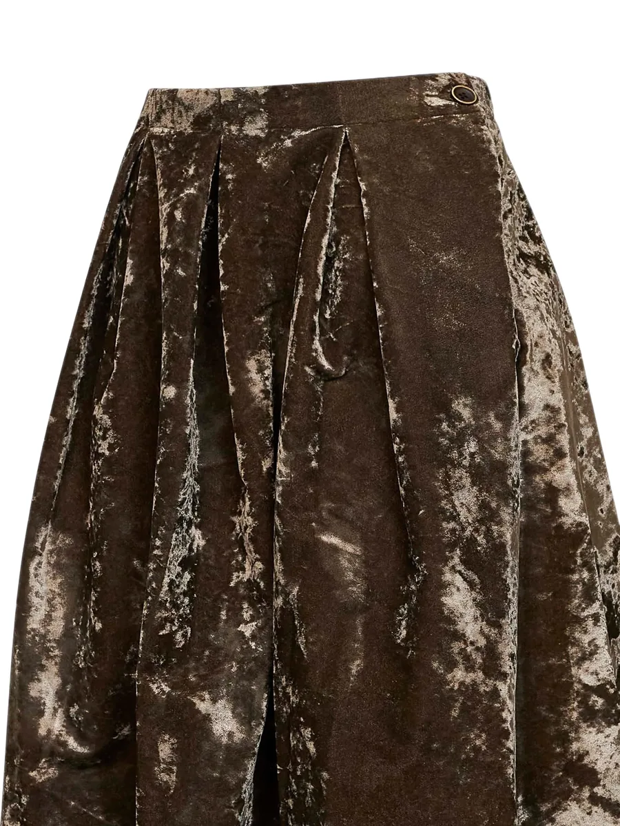 inverted-pleat flared midi skirt 3