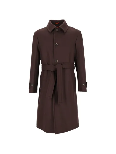 Paramar belted single-breasted coat