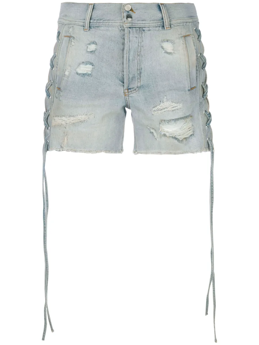 distressed denim shorts 1