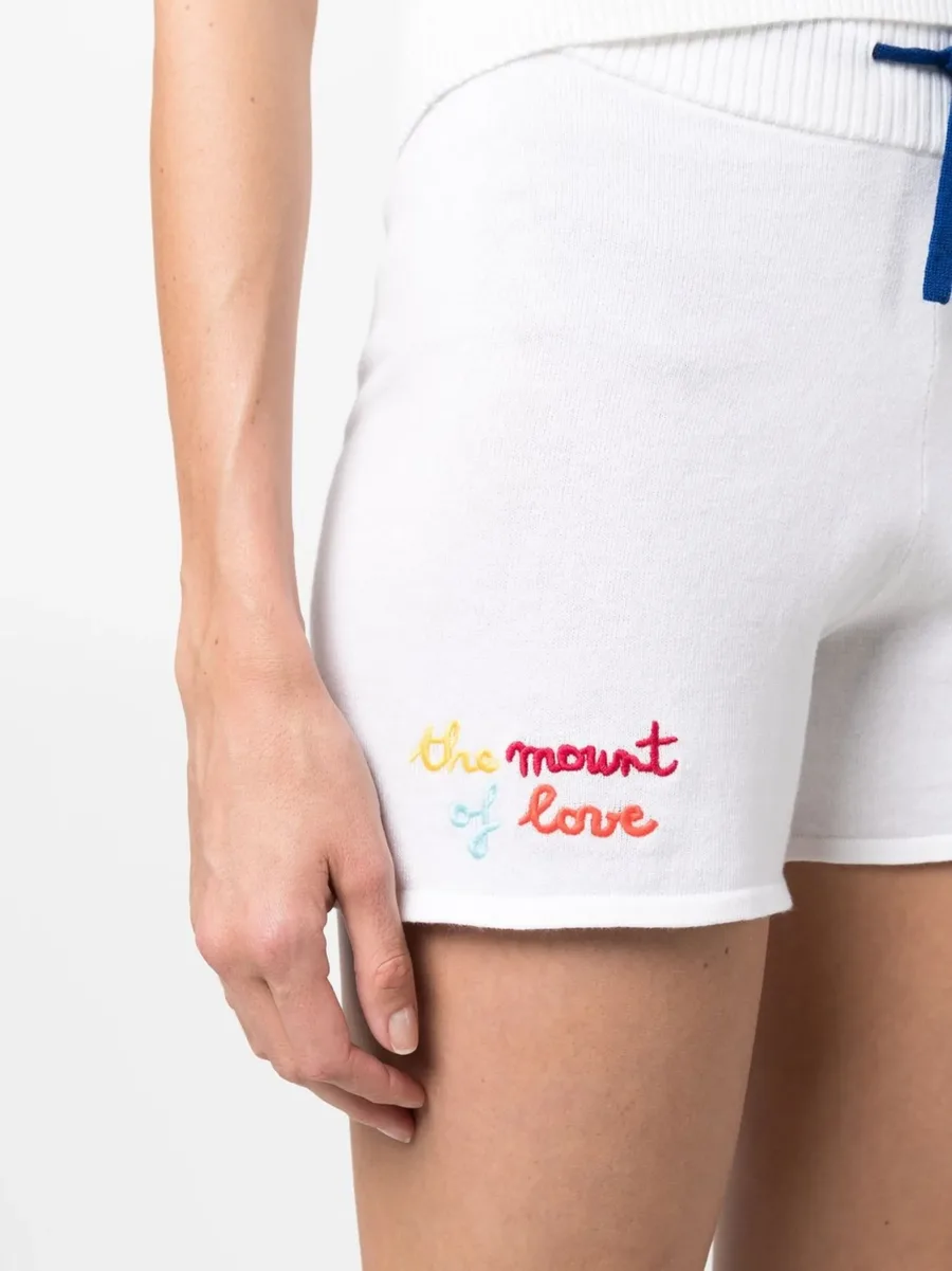 embroidered-logo drawstring shorts 10