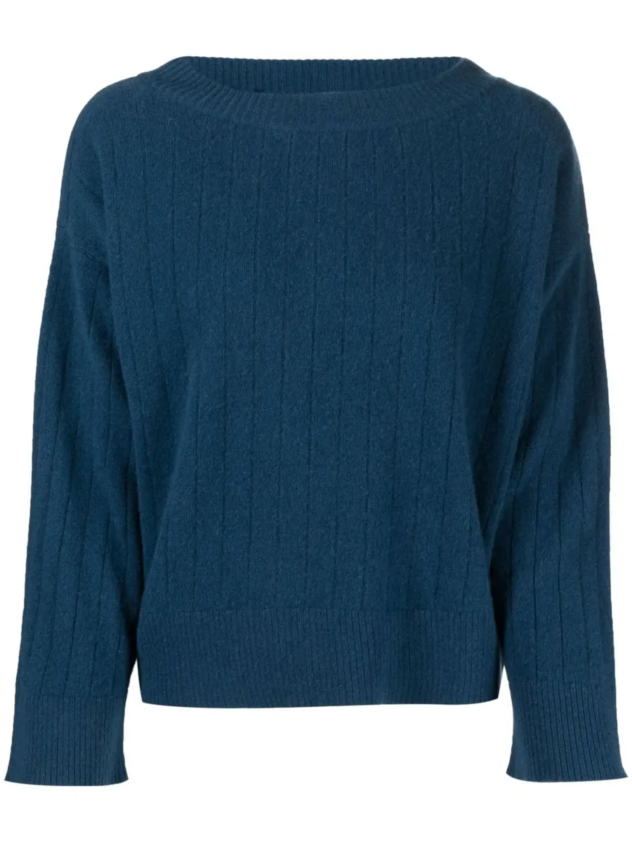 ribbed wide-neck jumper 1