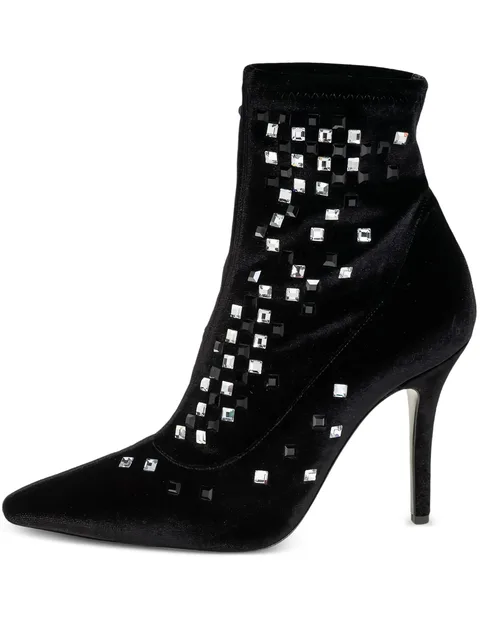 105mm crystal-embellished ankle boots