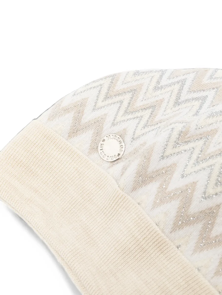 zigzag-knit beanie hat 3