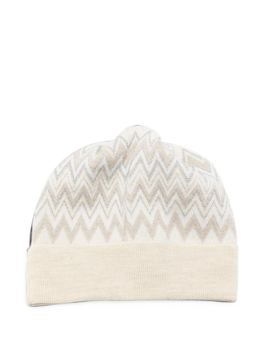zigzag-knit beanie hat 2