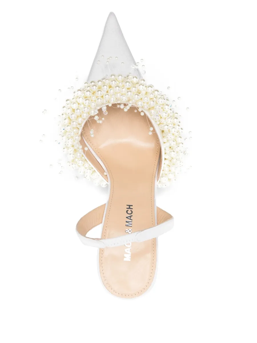 faux pearl-embellished slingback pumps 7