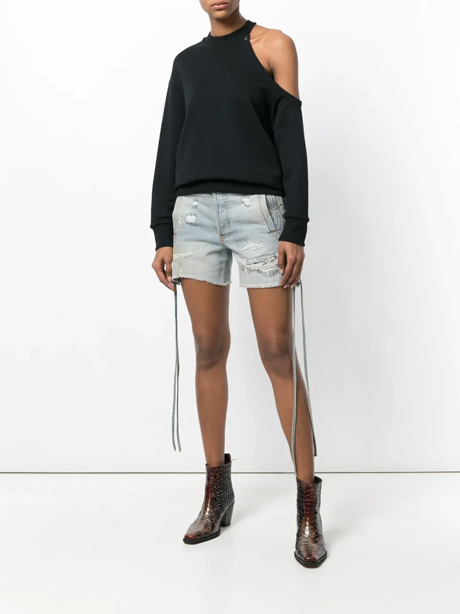 distressed denim shorts 3