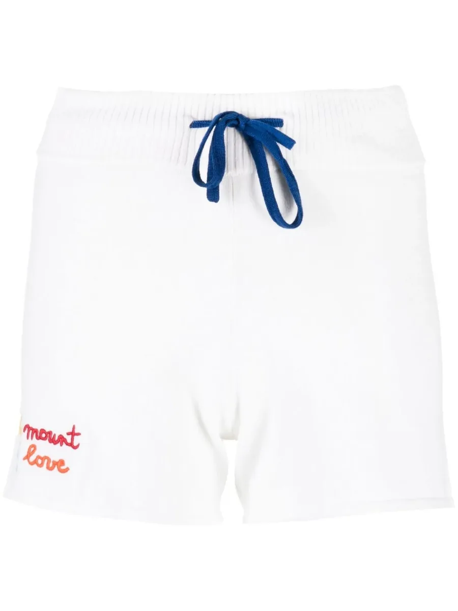 embroidered-logo drawstring shorts 2