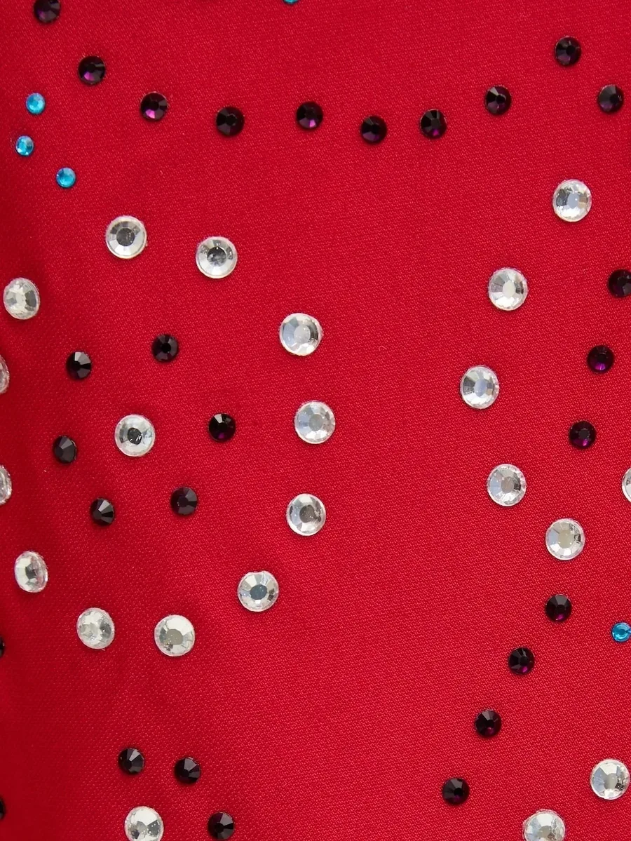 rhinestone straight-hem shorts 8