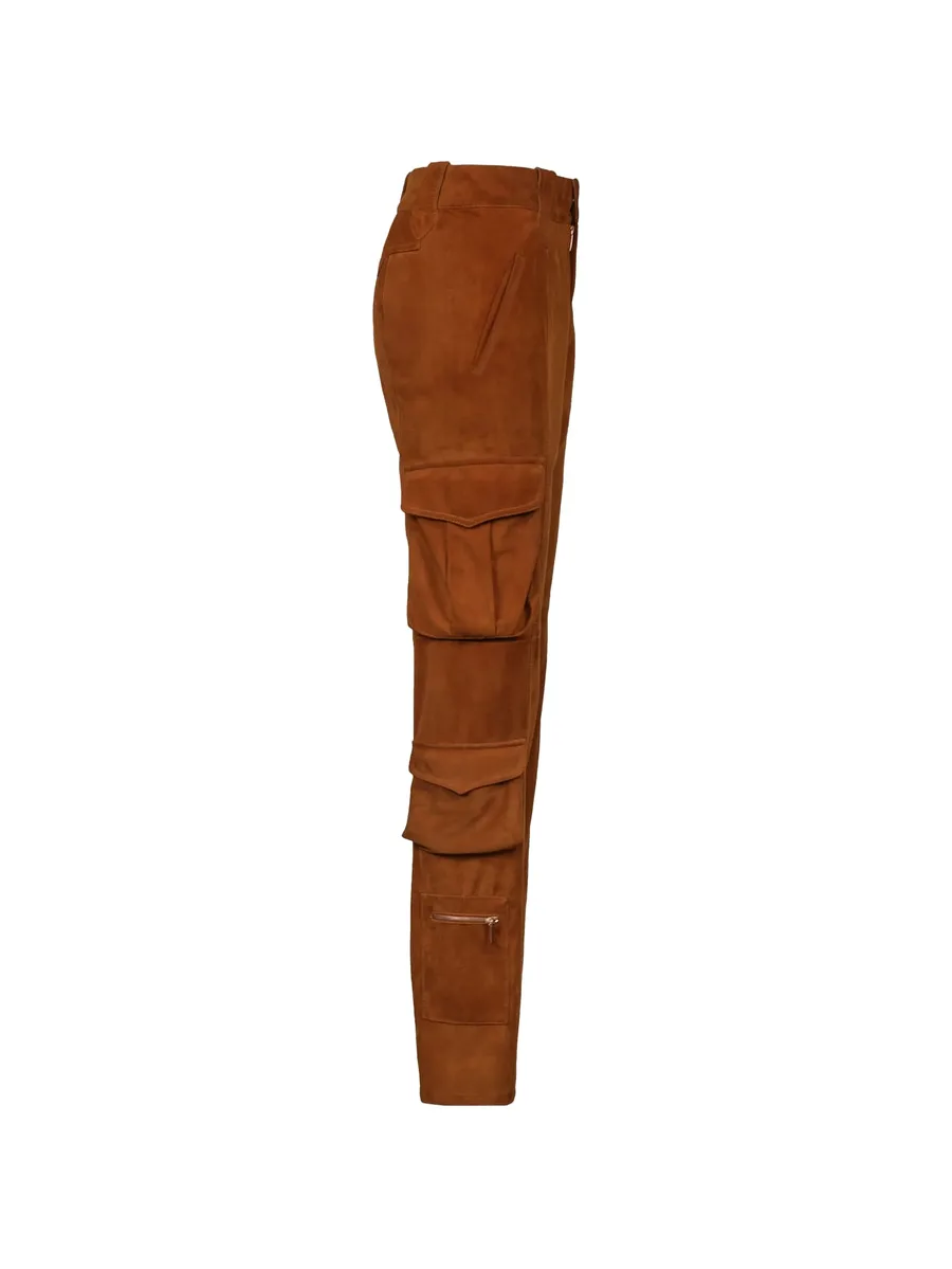 Safari Cartography suede cargo pants 3