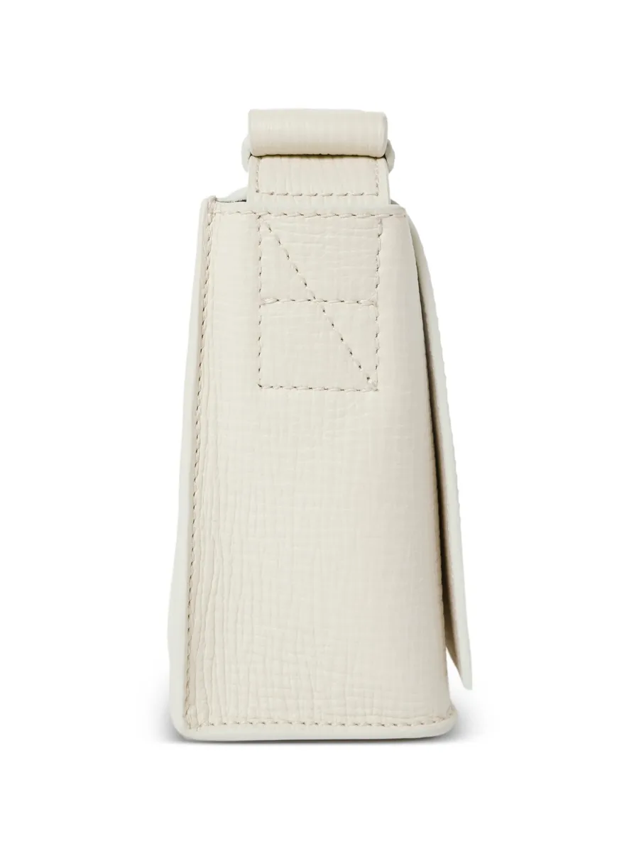 Meshi flap grained-leather shoulder bag 9