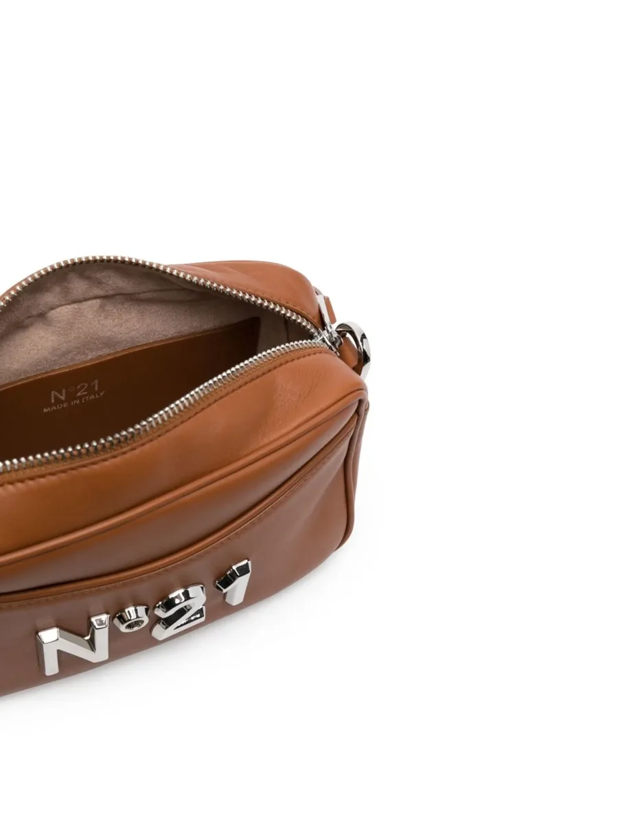 logo-plaque leather crossbody bag 10
