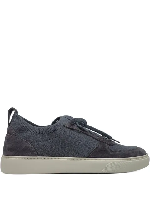 knit-suede sneakers