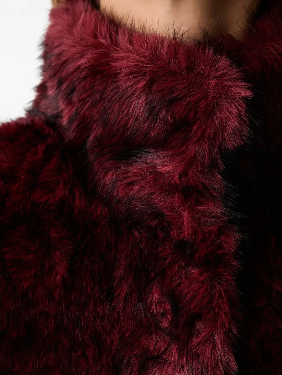 faux-fur high-neck jacket 5