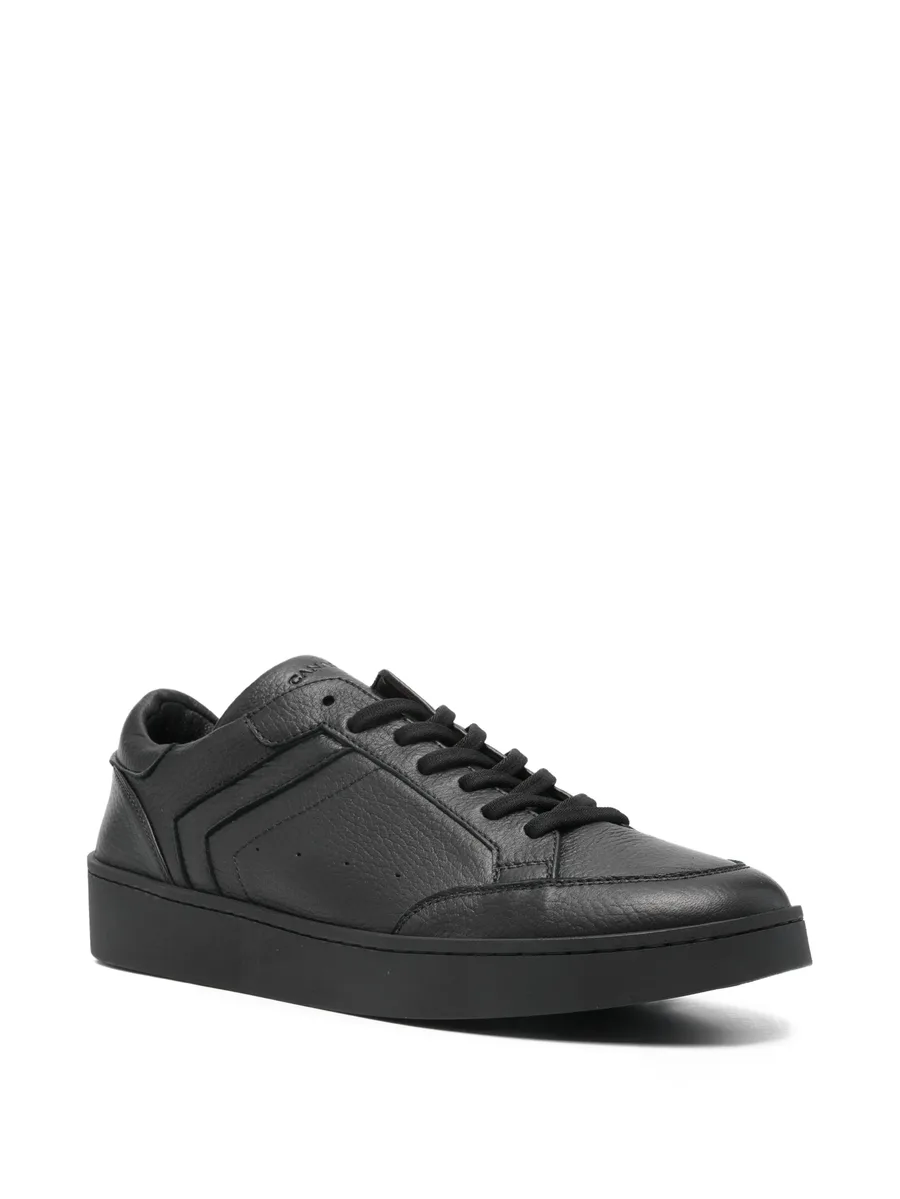 lace-up leather sneakers 4