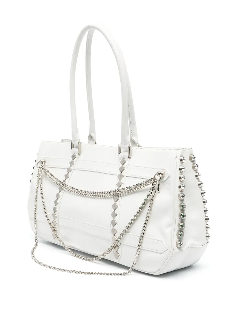 chain-detail leather shoulder bag 6