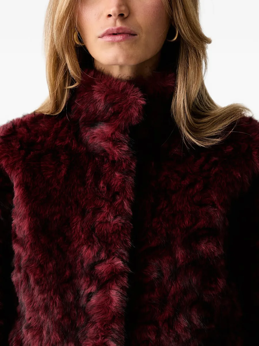 faux-fur high-neck jacket 4