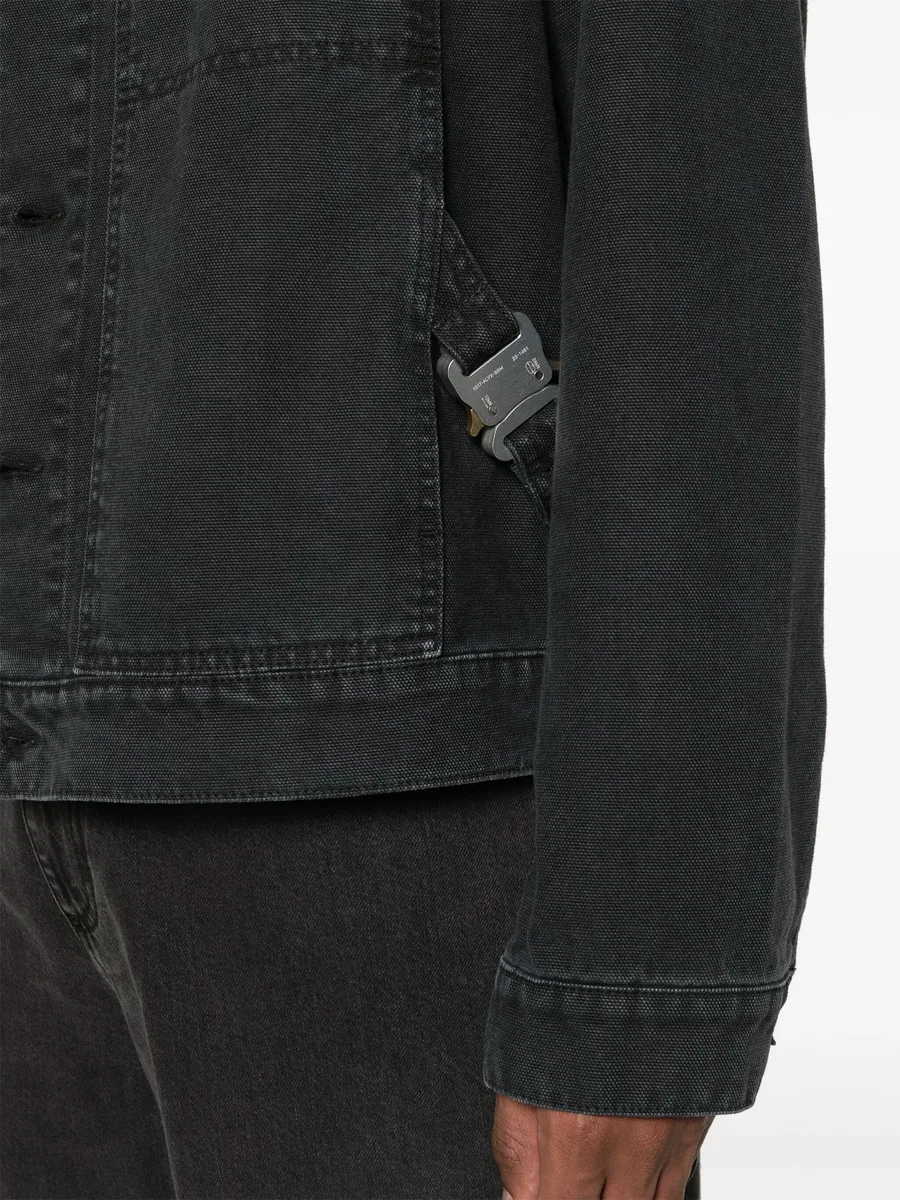 buckle-detail shirt jacket 9
