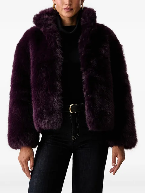 faux-fur oversized-fit jacket