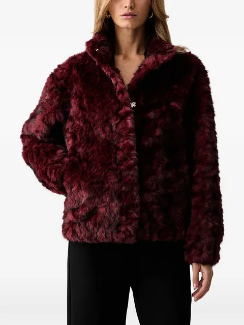 faux-fur high-neck jacket