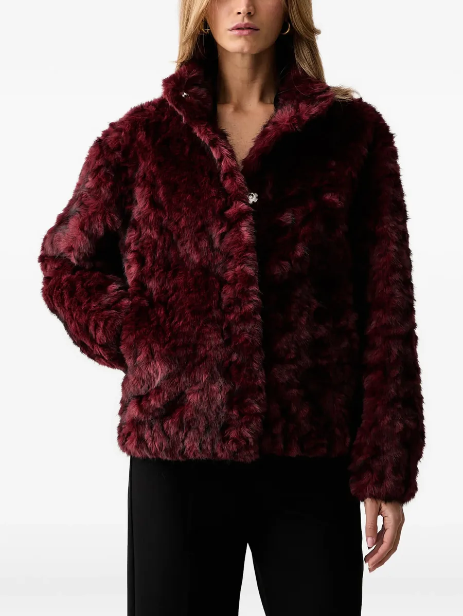 faux-fur high-neck jacket 1