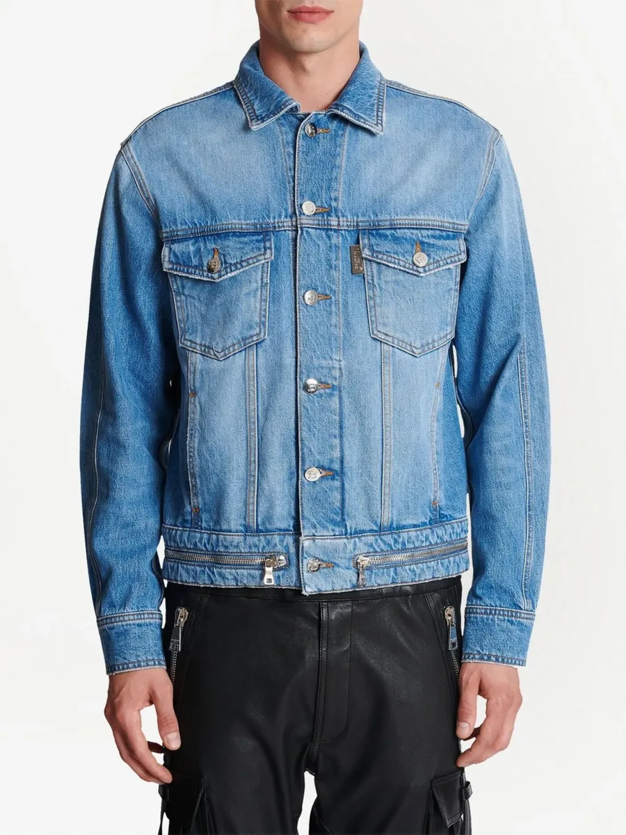 zip-detail denim jacket 6