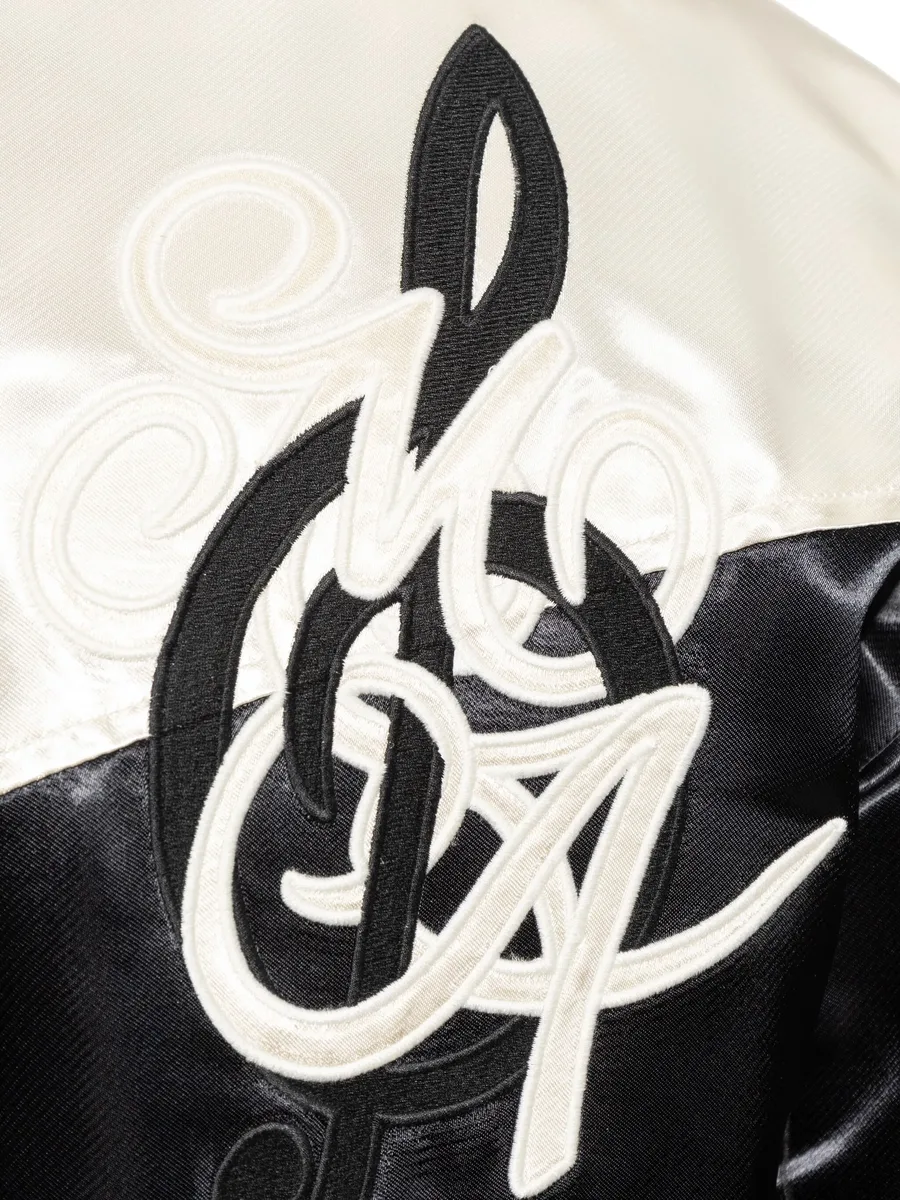 logo-embroidered bomber jacket 10
