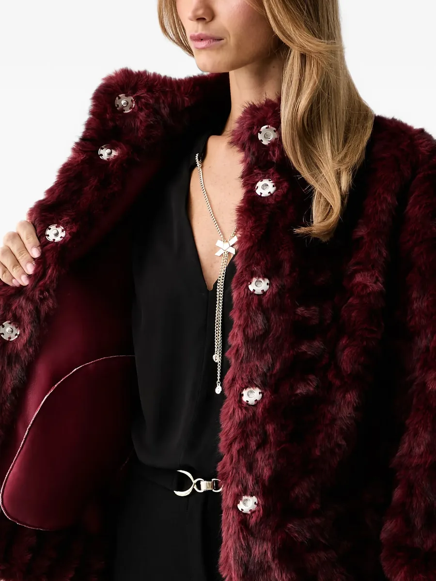 faux-fur high-neck jacket 6