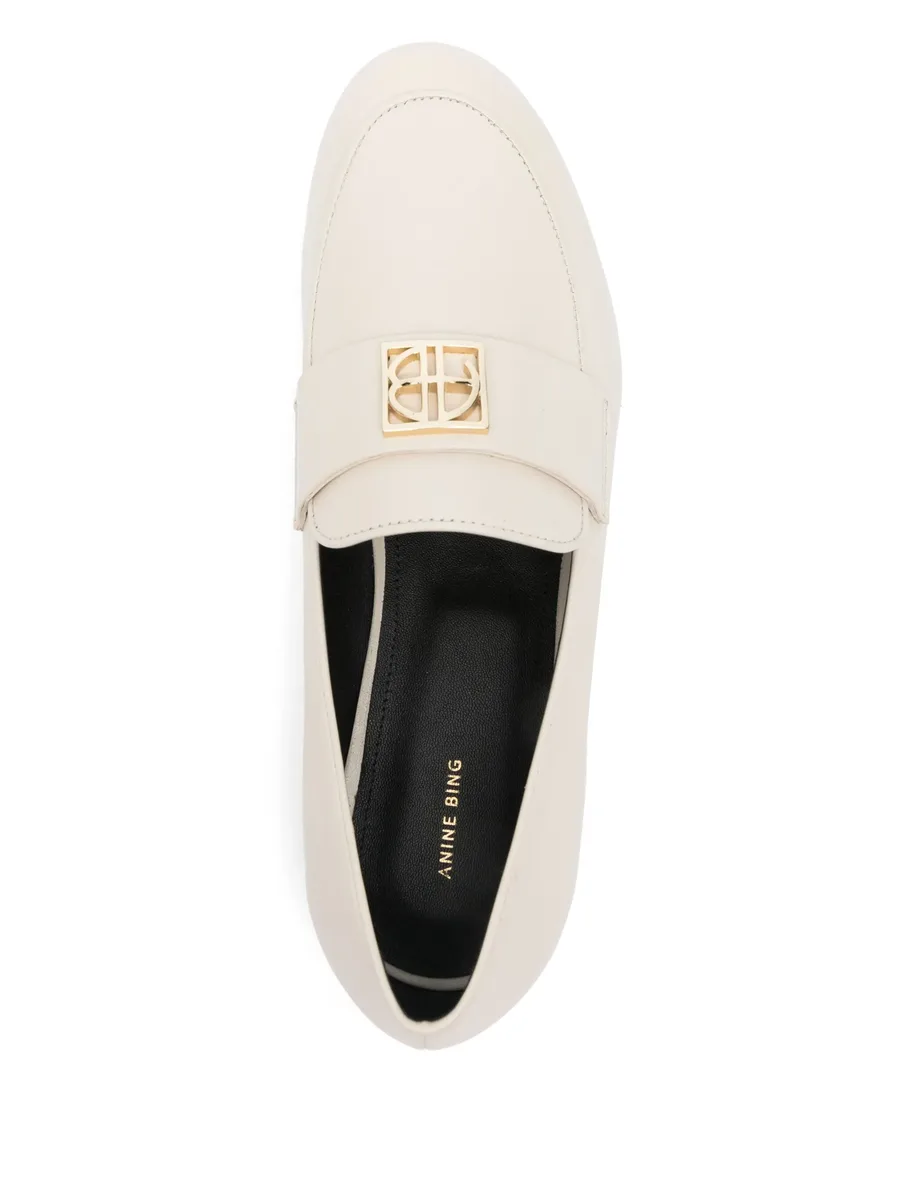logo plaque loafers 8