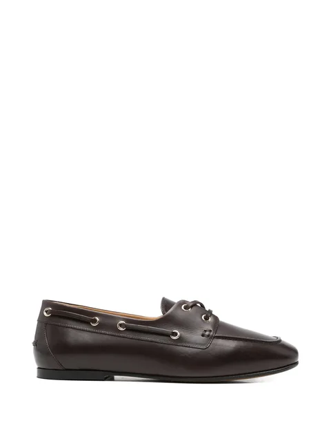 Paola eyelet lace-up boat shoes