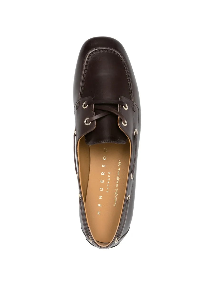 Paola eyelet lace-up boat shoes 8