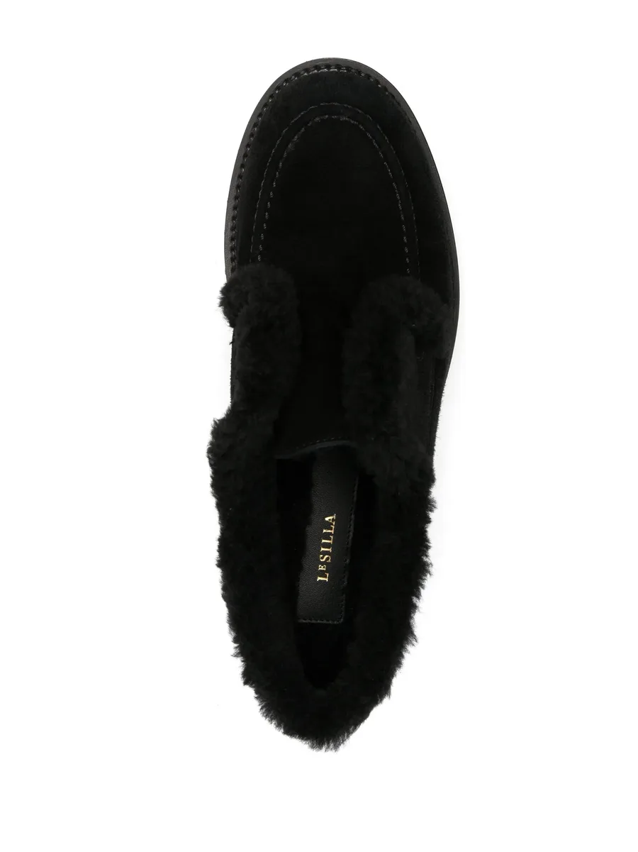 Yacht shearling-lining suede loafers 8