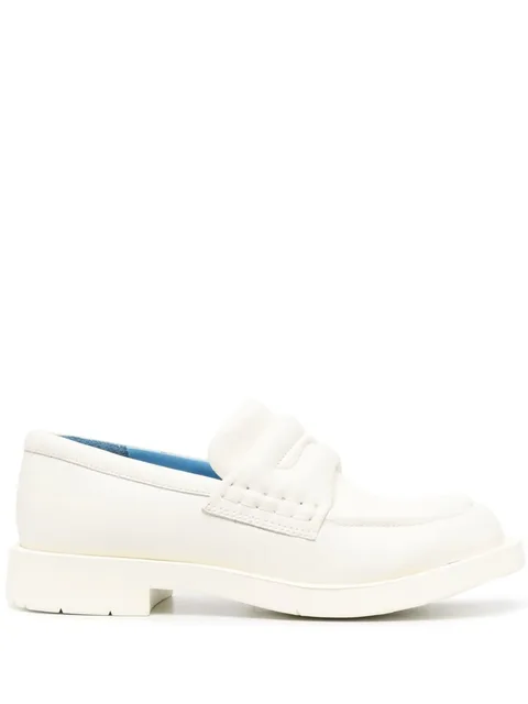padded leather loafers