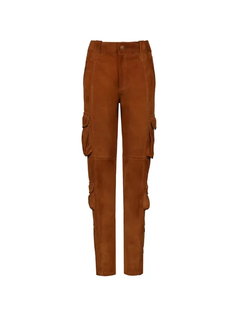 Safari Cartography suede cargo pants