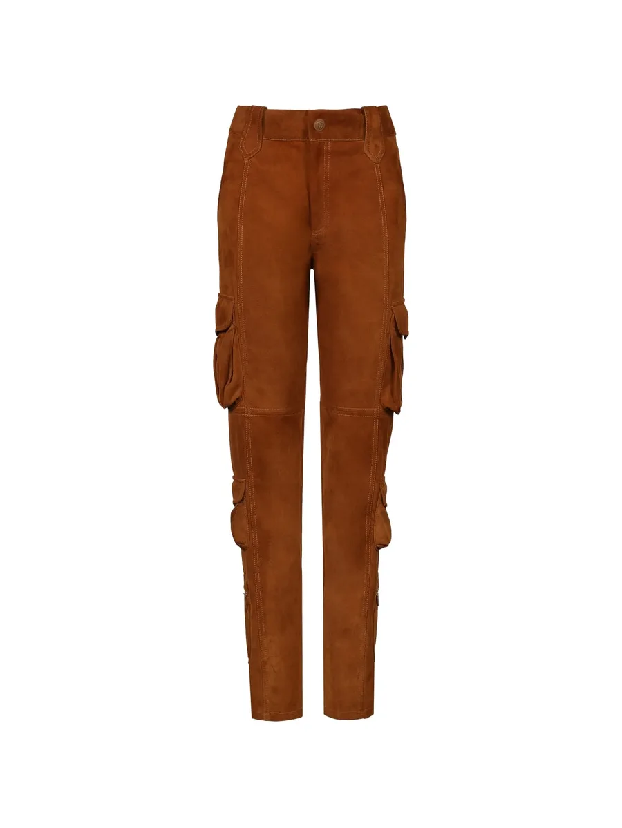 Safari Cartography suede cargo pants 1