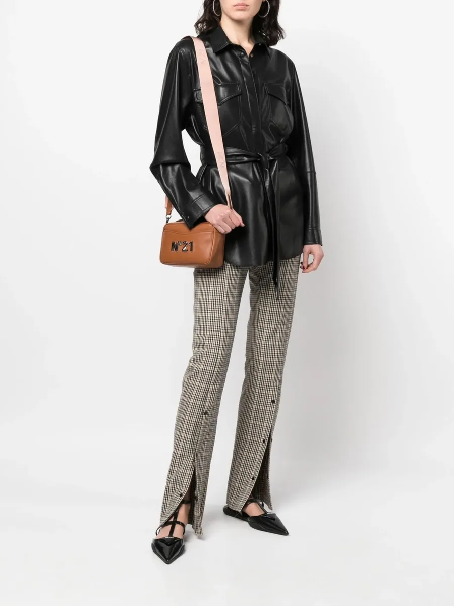 logo-plaque leather crossbody bag 4