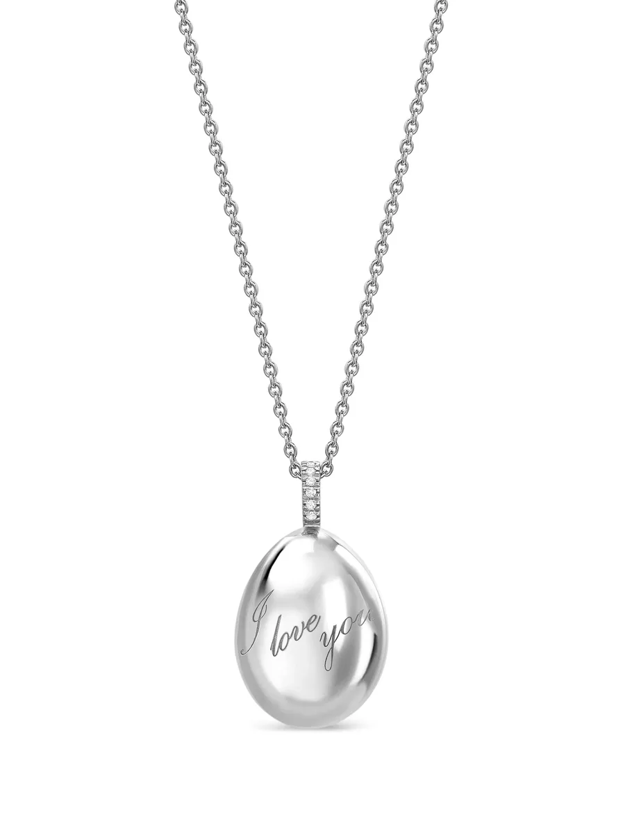 колье Fabergé Essence I Love You Egg из белого золота с бриллиантами 5