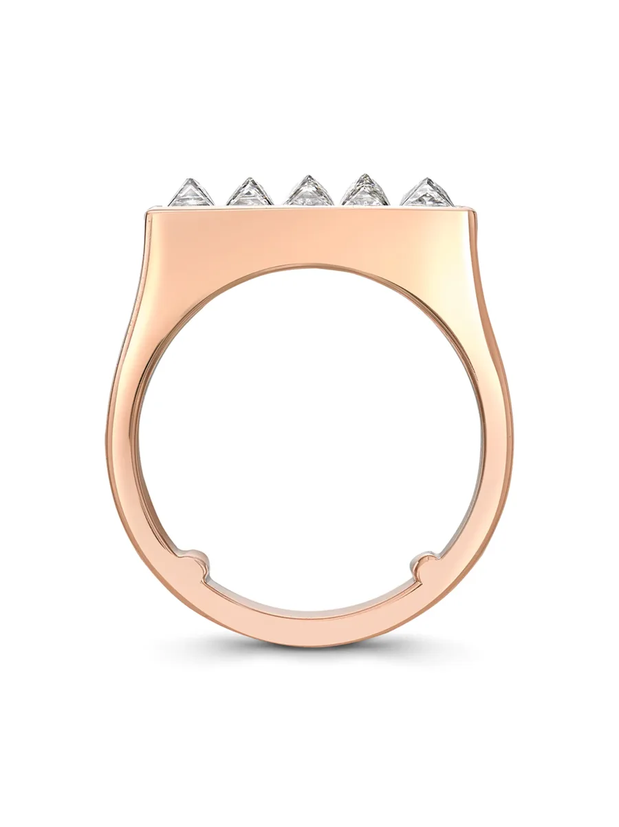 кольцо RockChic из розового золота с бриллиантами 5