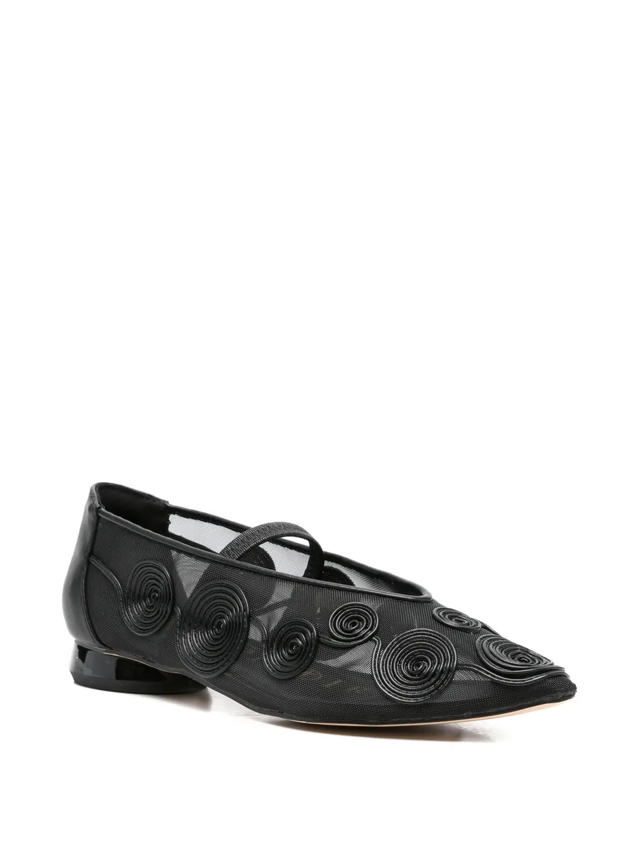 spiral-appliqué ballet flats 4