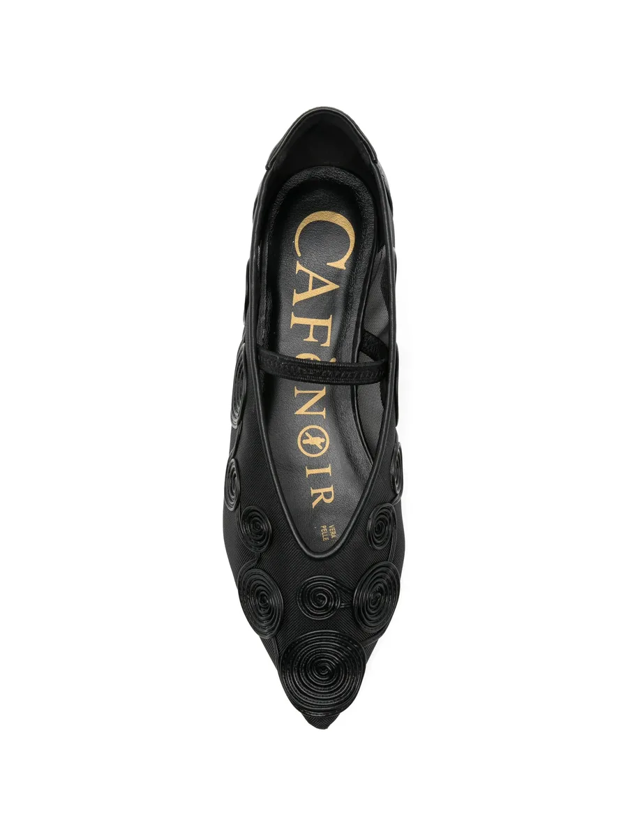 spiral-appliqué ballet flats 7