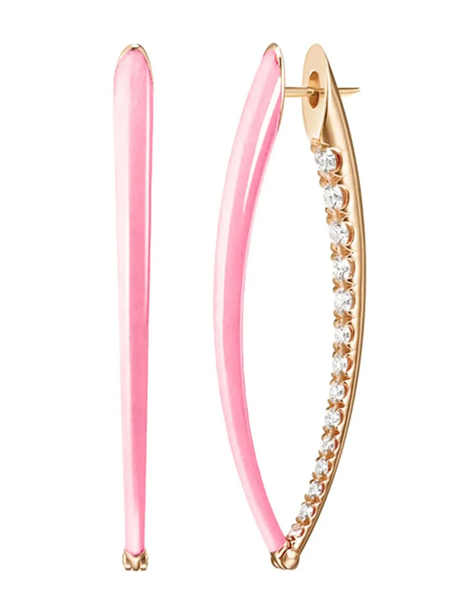 серьги Marissa Pink Cristina из желтого золота с бриллиантами 1