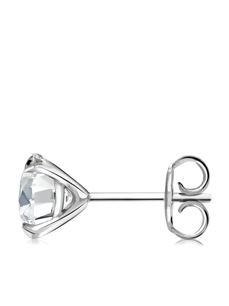 серьги-гвоздики Windsor из белого золота с бриллиантами 3