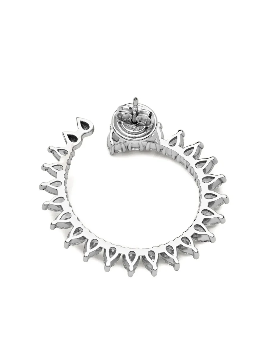 серьги из белого золота с бриллиантами 8