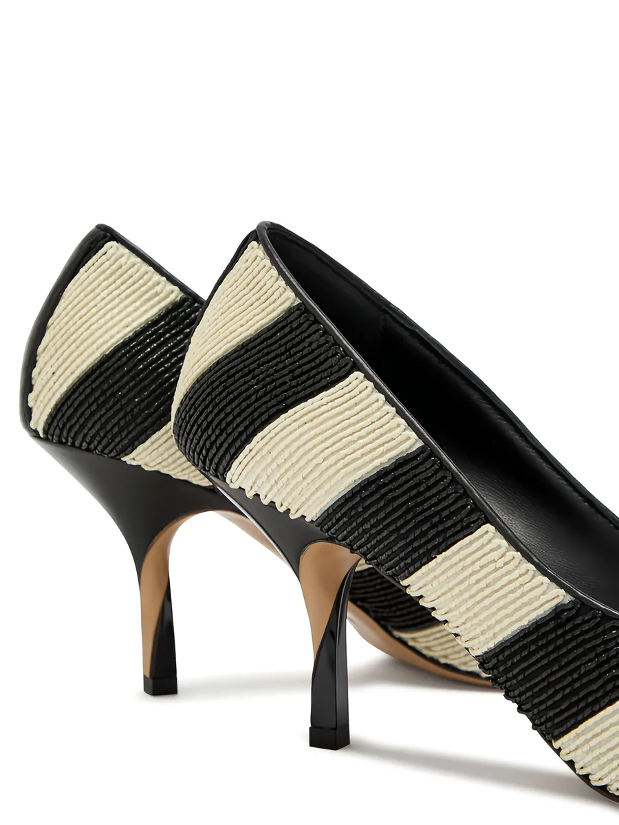 striped bow pumps 7