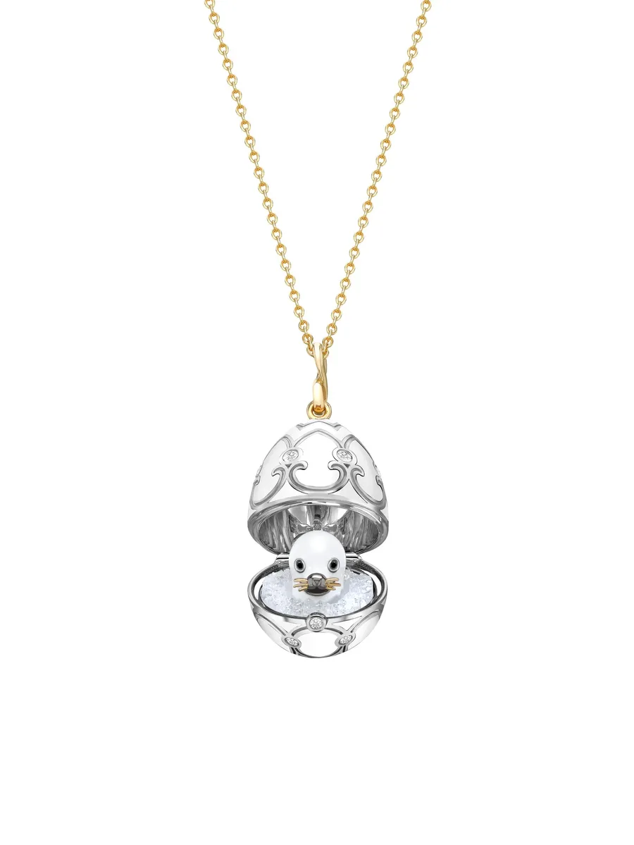 золотое колье Heritage Seal Pup Surprise с бриллиантами 3