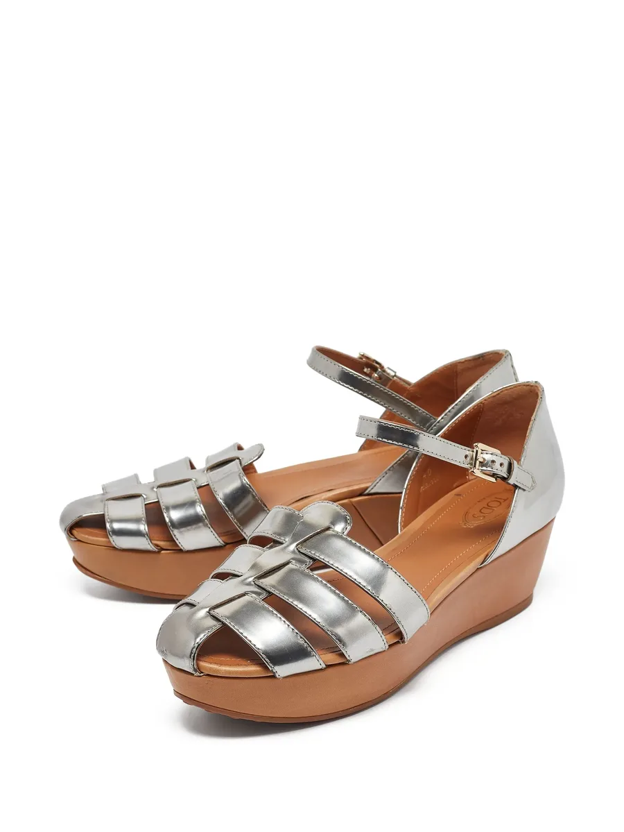 60mm metallic platform sandals 8